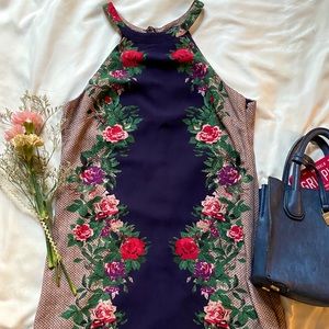 One Clothing Sleeveless Floral Midi Dress